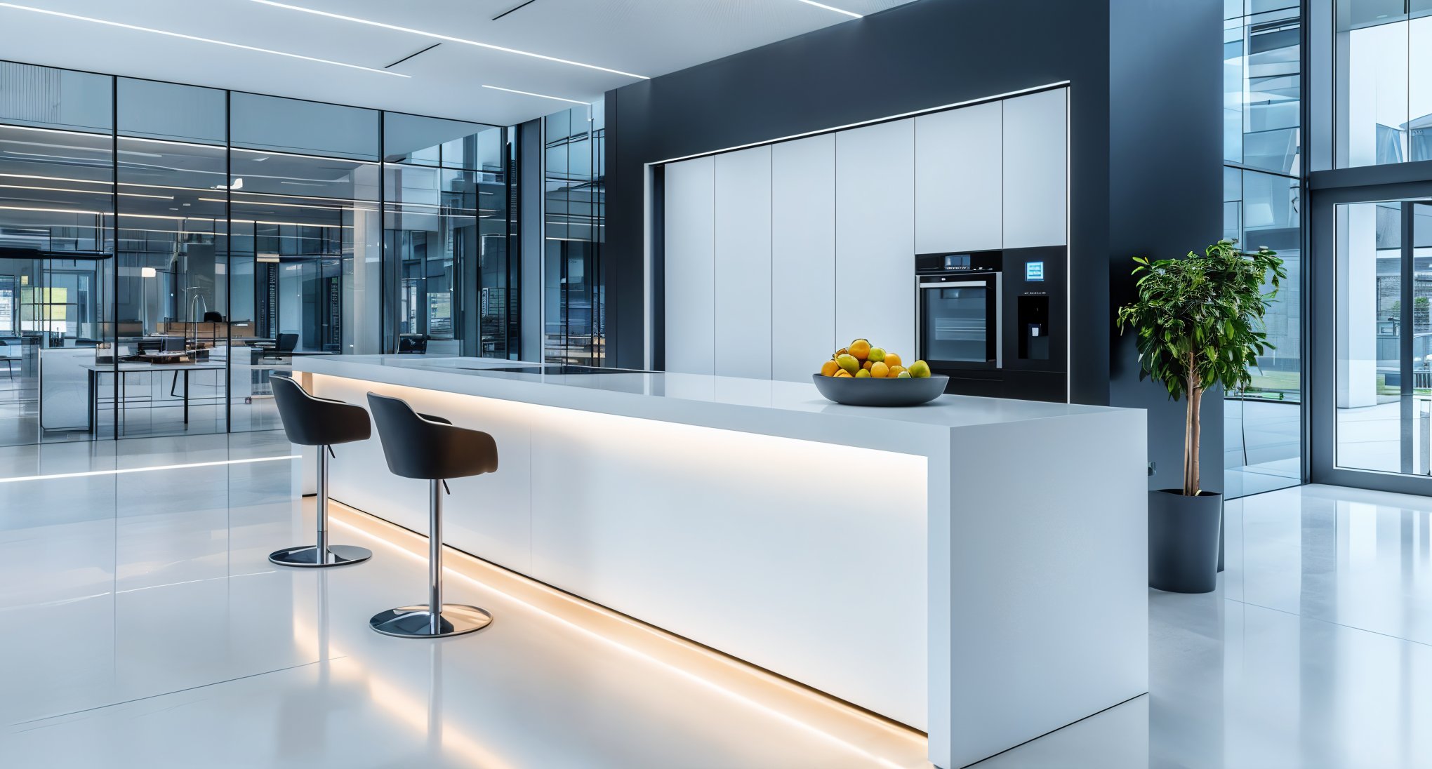 Seamless Joinery: Acrylic Solid Surfaces “Single-Piece” Reception Desks